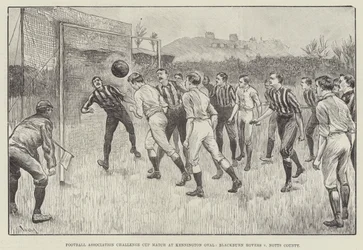 Fußball-Verbands-Pokalspiel im Kennington Oval, Blackburn Rovers gegen Notts County